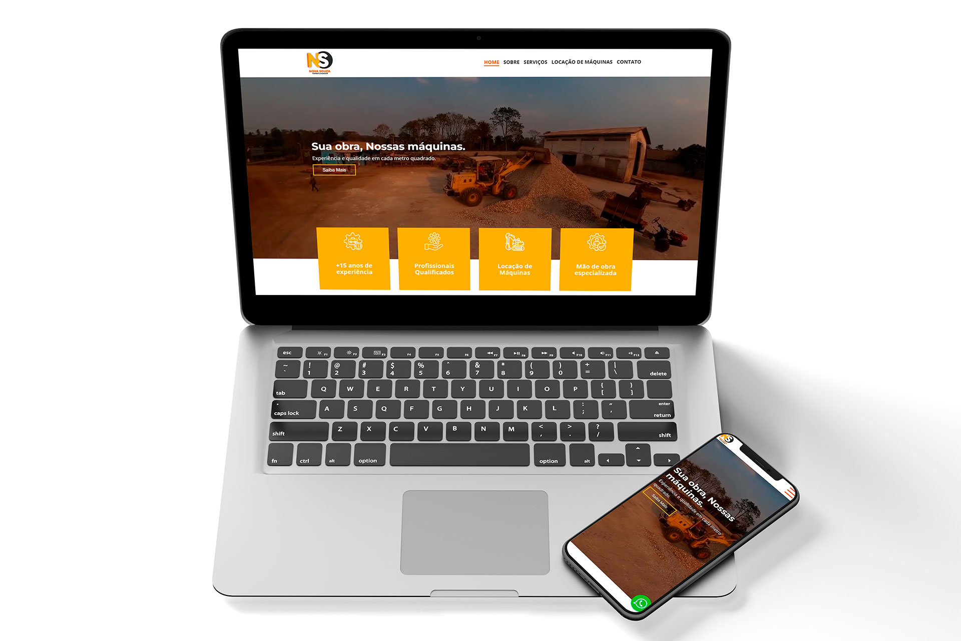 Portfolio website Nova Souza Terraplanagem